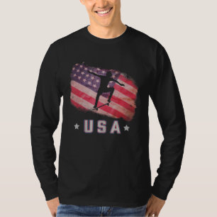 US American Flag Skateboarding Team Stars und Star T-Shirt