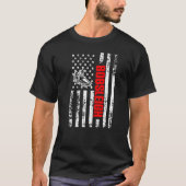 US American Flag Sports Patriotic Bobsled Premiu T-Shirt (Vorderseite)