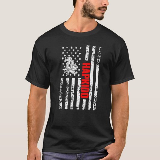 US American Flag Sports Patriotic Hapkido Premium T-Shirt (Vorderseite)