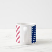 US American Flag Stars Streifen Custom Mit Monogra Espressotasse (Rückseite)