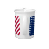 US American Flag Stars Streifen Custom Mit Monogra Getränke Pitcher (Rückseite)