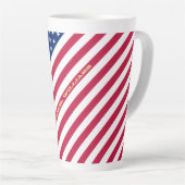 US American Flag Stars Streifen Custom Mit Monogra Milchtasse (Rechte Ecke)
