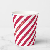 US American Flag Stars Streifen Custom Mit Monogra Pappbecher (Rückseite)