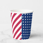 US American Flag Stars Streifen Custom Mit Monogra Pappbecher (Rechts)