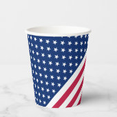 US American Flag Stars Streifen Custom Mit Monogra Pappbecher (Vorderseite)