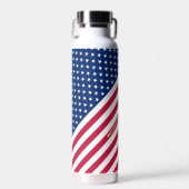 US American Flag Stars Streifen Custom Mit Monogra Trinkflasche (Vorne)