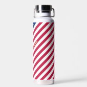 US American Flag Stars Streifen Custom Mit Monogra Trinkflasche (Rückseite)