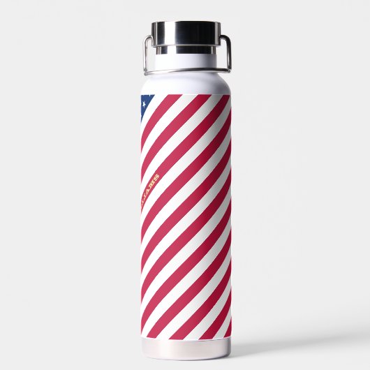 US American Flag Stars Streifen Custom Mit Monogra Trinkflasche (Rückseite)