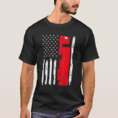 US American Flag Truck Driver 18 Wheeler Trucker T-Shirt (Vorderseite)