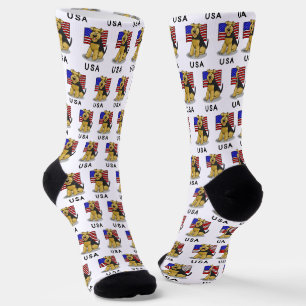 US American Flag Welsh Terrier Dog - Niedlich Socken