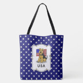 US American Flag Welsh Terrier Dog - Niedlich Tasche (Rückseite)