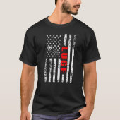 US American Flag Winter Sports Patriotic Luge Prem T-Shirt (Vorderseite)