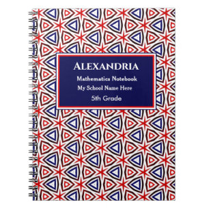 US American Patriotic Red White Personalize Notizblock