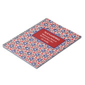 US American Patriotic Red White Personalize Notizblock (Linke Seite)