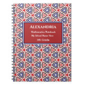 US American Patriotic Red White Personalize Notizblock (Vorderseite)