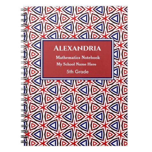 US American Patriotic Red White Personalize Notizblock (Vorderseite)