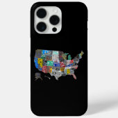 US American United Staaten Map Flag License Plate Case-Mate iPhone Hülle (Rückseite)