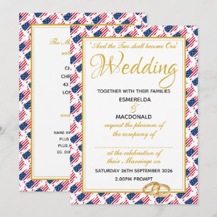 US-AMERIKA Christliche Schrift Custom Wedding Einladung
