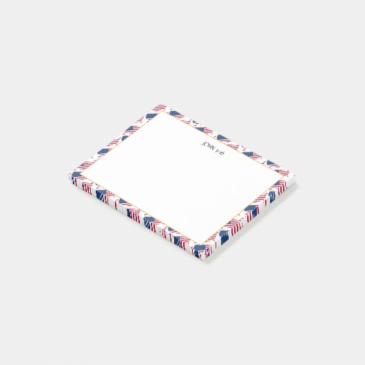 US-AMERIKA - Christliche Schrift Post-it Klebezettel (angewinkelt)