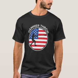 US Amerika-Flag Hammer werfen Hammerwerfer T-Shirt