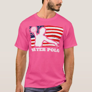 US Amerika Flaggenwasserpolo T-Shirt