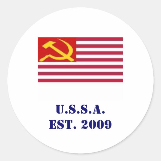 US-Amerikaner 2009 Runder Aufkleber (Vorderseite)