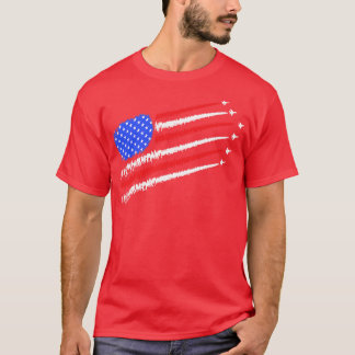 US-Amerikaner mit Kampfjets für die Unabhängigkeit T-Shirt