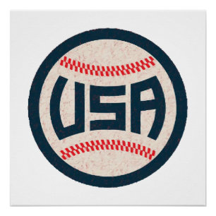 US-amerikanische Baseballnationalmannschaft Poster