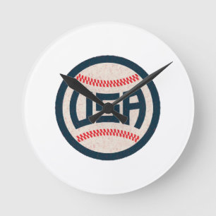 US-amerikanische Baseballnationalmannschaft Runde Wanduhr
