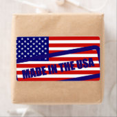 US-amerikanische Fahne made in USA Label 2 (Insitu)