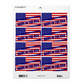 US-amerikanische Fahne made in USA Label 2 (Vorne)