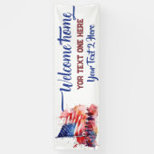 US-amerikanische Fahnenträger begrüßen Zuhause-Ban Banner (Vertikal)