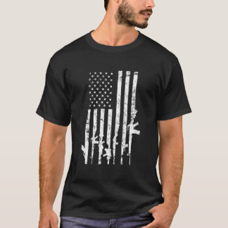 US-amerikanische Flag Guns Pro Gun 2nd admin auf d T-Shirt