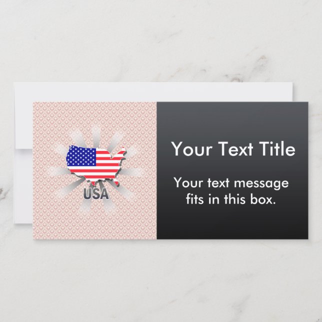 US-amerikanische Flag-Karte 2.0 (Vorderseite)