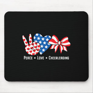 US-amerikanische Flag Peace Liebe Cheerleading Che Mousepad