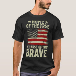 US-amerikanische Flag Zuhause der freien wegen der T-Shirt