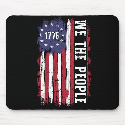 US-amerikanische Flagge 1776 wir Menschen Unabhäng Mousepad (Vorne)