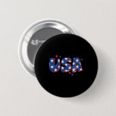 US-amerikanische Flagge 4. Juli Männer Frauen Kind Button (Vorne & Hinten)