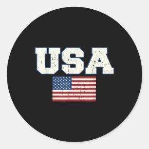 US-amerikanische Flagge 4. Juli Veteranen Tag Memo Runder Aufkleber