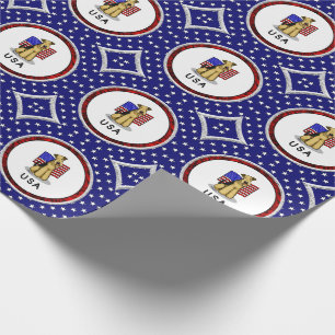 US-amerikanische Flagge Airedale Terrier Dog - Nie Geschenkpapier