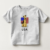 US-amerikanische Flagge Airedale Terrier Dog - Nie Kleinkind T-shirt (Vorderseite)