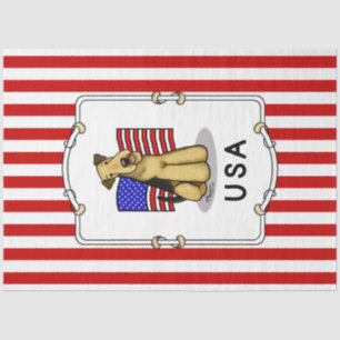 US-amerikanische Flagge Airedale Terrier Dog - Nie Seidenpapier