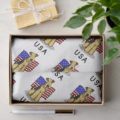 US-amerikanische Flagge Airedale Terrier Dog - Nie Seidenpapier (Geschenk)