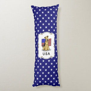 US-amerikanische Flagge Airedale Terrier Dog - Nie Seitenschläferkissen