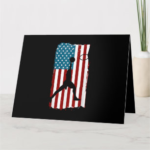US-amerikanische Flagge Basketball Patriotischer A Karte