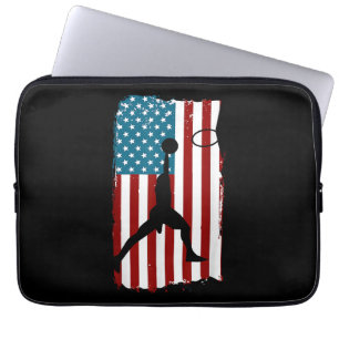 US-amerikanische Flagge Basketball Patriotischer A Laptopschutzhülle