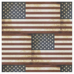 US-amerikanische Flagge beängstigend Vintage Patri Stoff