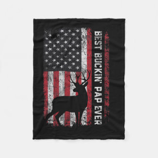 US-amerikanische Flagge Bester Buckin' Pap je Hirs Fleecedecke