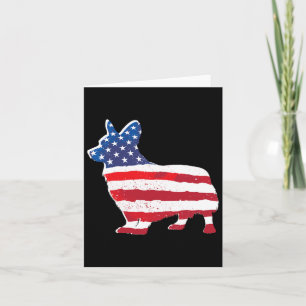 US-amerikanische Flagge Corgi Pet Hund Liebhaber 4 Karte