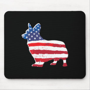 US-amerikanische Flagge Corgi Pet Hund Liebhaber 4 Mousepad